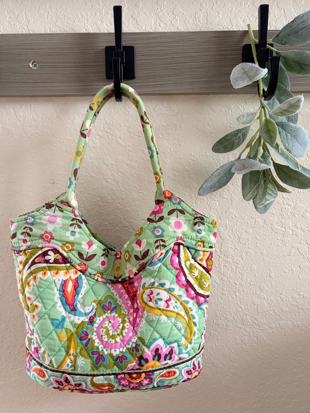 Vera Bradley Tutti Frutti Daisy Tote Handbag Retired Paisley Print, 2013